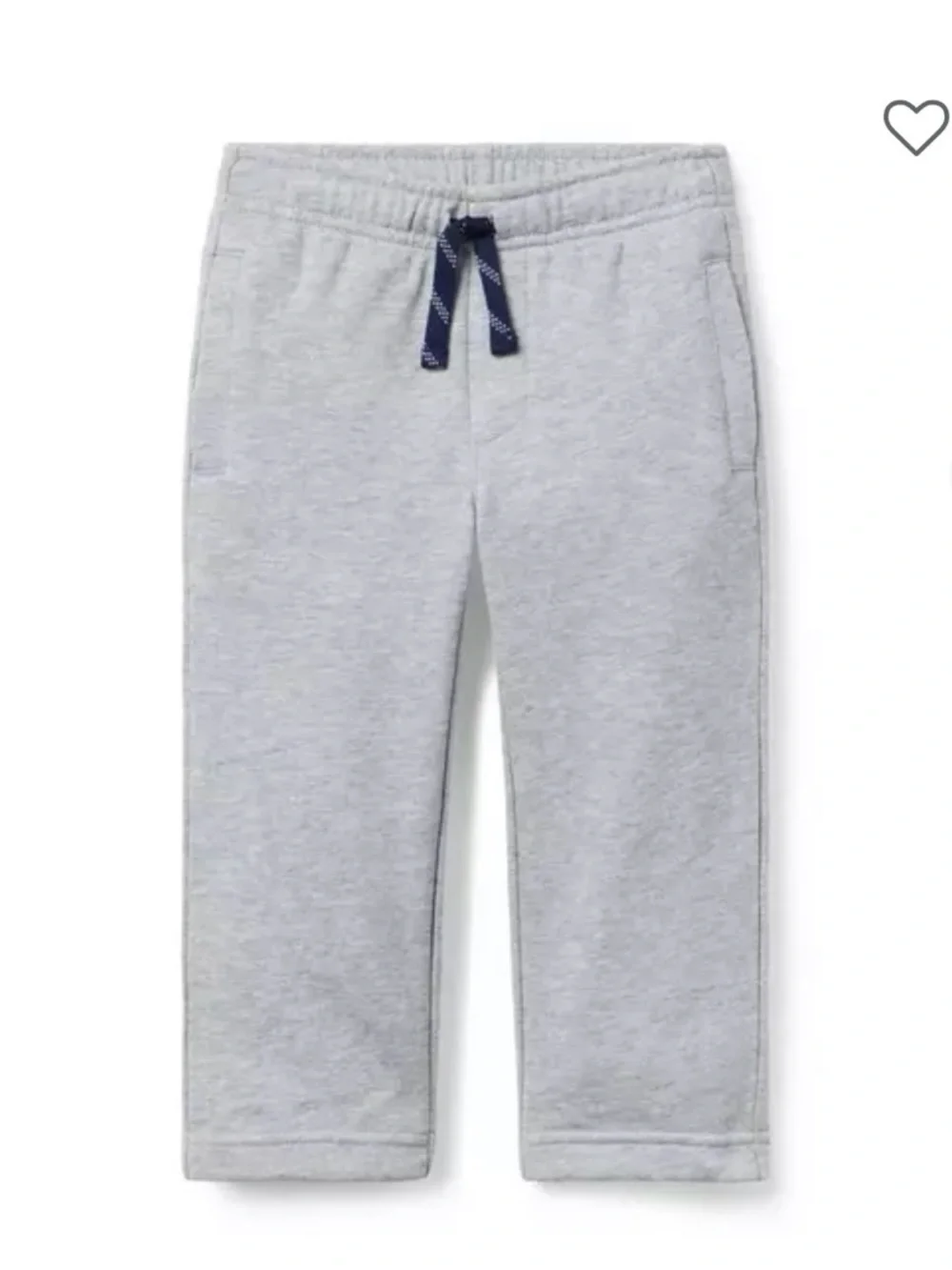 Janie and Jack Light Gray Sweatpants with Navy Drawstring unisex